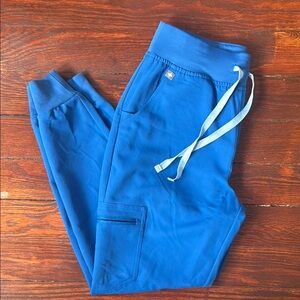Figs Royal Blue High Waisted Zamora - Petite